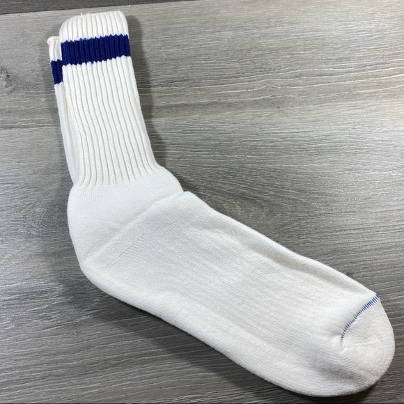 Vintage Underwear & Socks Vintage Tube Socks Unisex Whiteroyal Blue Made In Usa Poshmark